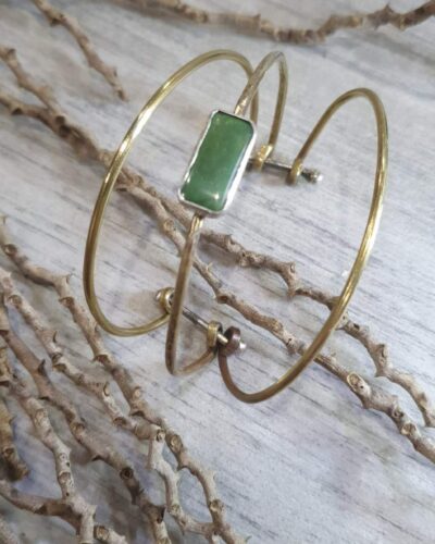 Mixed Metal & Turquoise Cuff